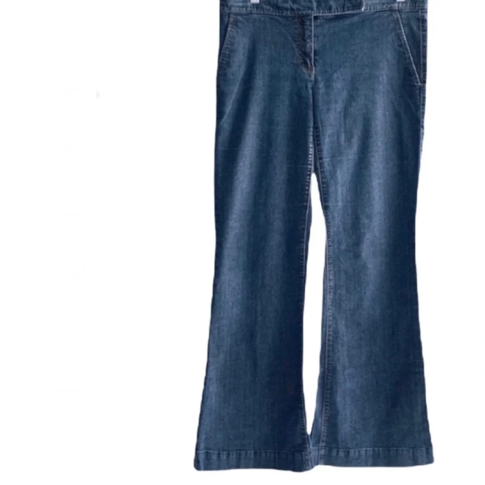 THEORY Tara vintage style retro flare leg blue jeans size 10